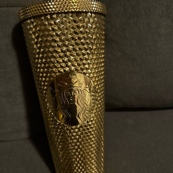 Starbucks Other - Rare Starbucks Metallic Gold Studded Tumbler 24oz Las Vegas limited edition